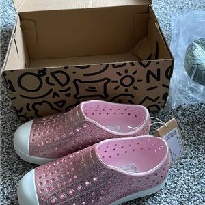 Native Kids Shoes - Pink Glitter